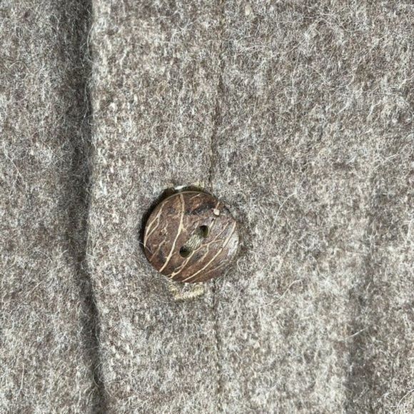 Sean Jean Womens Wool Jacket Long Sleeved Brown Button Down Peacoat Size Large - Picture 5 of 10